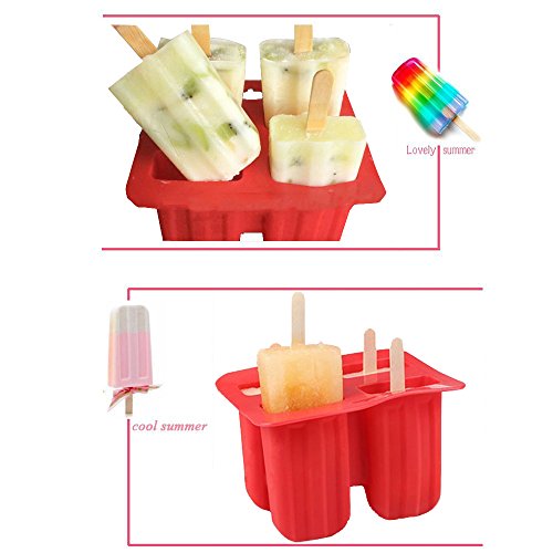 6 Homemade+Popsicle+Silicone+Maker+BPA+Cavities