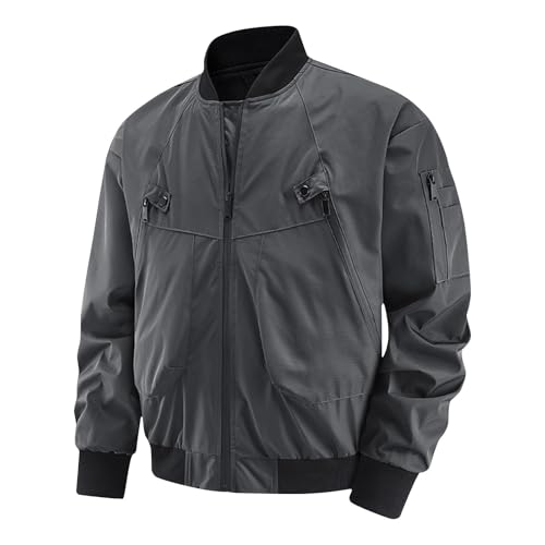 Jackets for Men Trendy Full-Zip Multiple Pockets