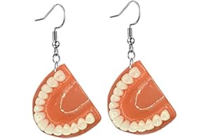 MALOYANVE 3D Dental Teeth Earrings for Women Funny Resin Tooth Model Medical Hygienist Earrings Dentist Gift for Dental Student Dental Assistant
