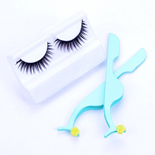 OVERMAL Hot False Eyelashes Extension Applicator Remover Clip Tweezer Nipper Beauty Tool (Sky Blue)