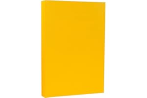 LUXPaper 8.5" x 14" Paper | Legal Size | Sunflower Yellow | 80lb. Text | 50 Qty