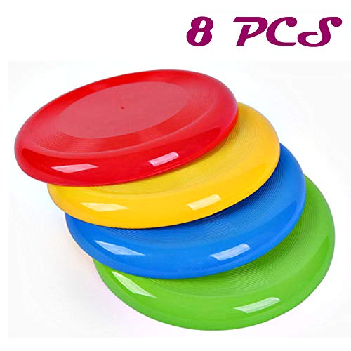 Agreatca 8 PCS Frisbees,Flying Disc,Flying Saucer Assortment,Frisbee Plastic,Dog Frisbee,Golf Discs,Ultimate Frisbee Disc,