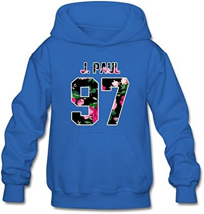 Xword Kids J. Paul Colorful Flowers Cotton Hoodie Sweatshirt L Blue
