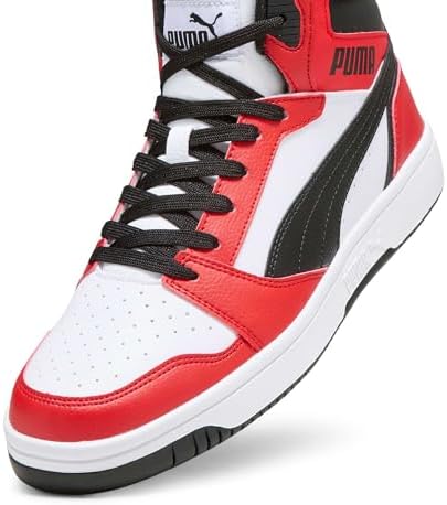 Unisex Rebound V6 Turnschuhe, Puma White Puma Black For All Time Red, 40 EU