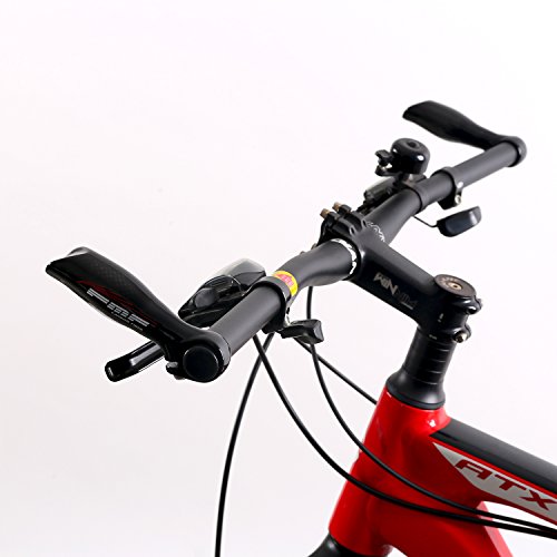 Vinqliq 2PCS Carbon Fiber MTB Bike Bicycle Cycling 7/8" Handlebar Bar End Grips Lightweight Durable with 2 Bar Plugs and Allen Wrench for MTB Road Bike (Glossy Black) (Glossy Black) - Thumbnail 6