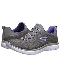 Skechers - Cumbres de mujer - Quick Getaway, entrenamiento, carbón morado, Estados Unidos W