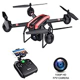 SANROCK X105W Drone with 720P HD Camera for Beginners and Kids, RC Quadcopter with Altitude Hold, Gravity Sensor, RTF One Key Take Off/Landing, Compatible w/VR Headset