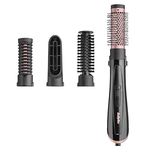 Spazzola ad aria, 4 accessori intercambiabili per lisciare, modellare e dare volume, funzione anti-crespo, 2 temperature + aria fredda, AS126E