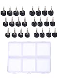 Mudder 12 Pair Heel Tip Taps High Heel Caps Shoes Replacement Dowels 8/ 9/ 10 mm, with Storage Box, Black