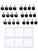 Mudder 12 Pair Heel Tip Taps High Heel Caps Shoes Replacement Dowels 8/9/10 mm, with Storage Box, Black