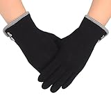 Flammi Women's Winter Screen Touch Gloves Soft Warm Lined Gloves with Decorative Small Bow