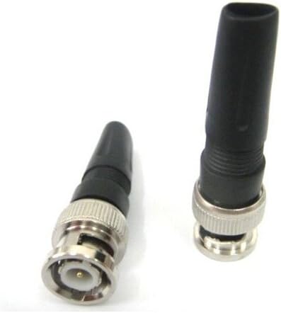 BW® 10pcs RG59 BNC Male Plug Pin Solderless Straight Angle Connector for CCTV Cameras, Black - Image 4