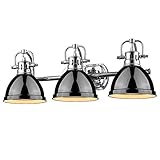 Golden Lighting 3602-BA3 CH-BK Duncan Bath