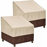 loriano Patio Chair Covers Waterproof Outdoor Chair Covers 600D Heavy Duty Fit as Lawn Lounge Deep Seat(2 Pack,Median)