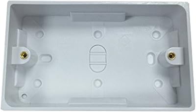 Merriway BH04176 Moulded Surface Pattress Back Box 2-Gang 35mm White