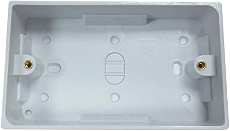 Merriway BH04176 Moulded Surface Pattress Back Box 2-Gang 35mm White