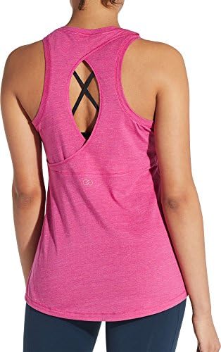 CALIA by Carrie Underwood Women's Heather Keyhole Tank Top (M, Berry Nebula Heather)