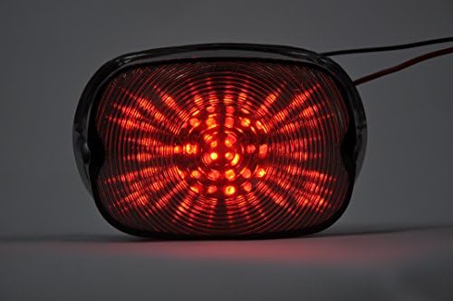 Topzone Smoke Lens Motorcycle Led Taillights Brake Tail Light Integrated Turn Signal Lamp Indicators Harley Davidson Electra Glide, Fatboy,Ultra Limited, Road Glide, Road King,Softail, Street Glide,