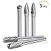 5pcs Tungsten Carbide Rotary Burr Set, Rotary Burr Tool with 6 mm (1/4