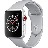 Apple Watch Series 3 - GPS+Cellular - Silver Aluminum Case with Fog Sport Band - 42mm (Renewed)