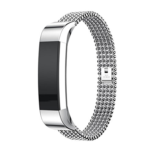 GBSELL Stainless Steel Watch Bracelet Band Strap For Fitbit Alta HR Watch (Silver)