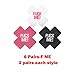 Ypser 6 Pairs Word Nipple Covers Disposable Pasty Self Adhesive Satin Bra Pad Pasties for Women