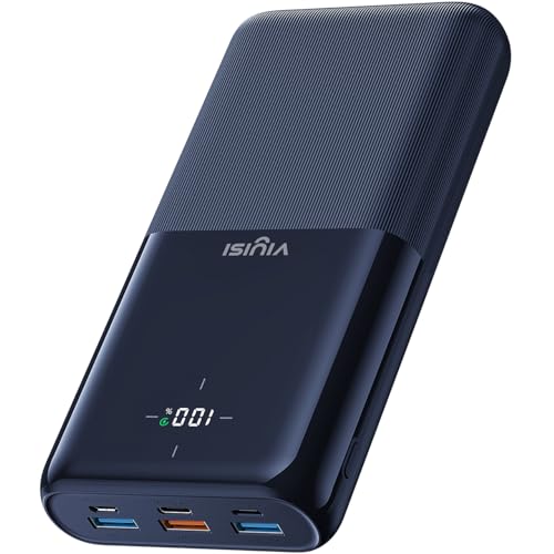 VIYISI Power Bank 30000mAh, 22.5W max Schnellladefunktion 4 Ausgänge - Blau