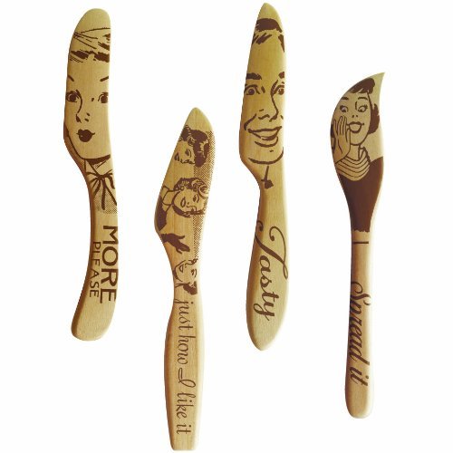 Talisman Designs Solid Beechwood Spreaders, Set Of 4