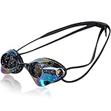 Actorstion Swim Goggles With Anti Fog UV Protection No Leaking Shatterproof for Adult Men Women Youth Kids Children + Goggles Case, Silicone Ear Plugs and Interchangeable Nose Bridge
