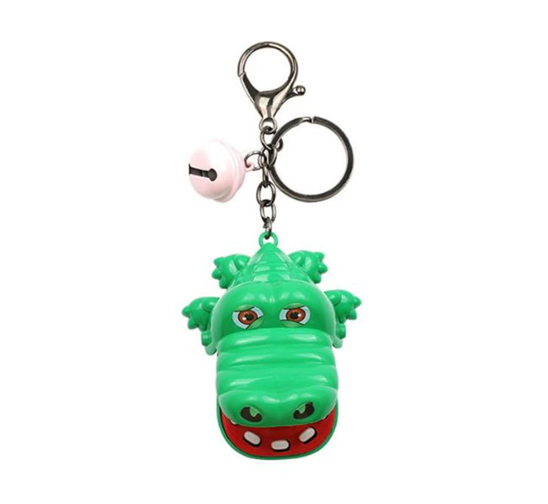 KUPOOL New Cartoon Bite Your Hand Crocodile Game Key Chain Children's Innovation Toy Car Key Chain Backpack Exquisite Small Accessories