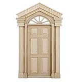 1:12 Dollhouse Miniature Wooden Exterior Door 6 Panel