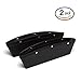 MATCC 2PCS Car Pocket Organizer Synthetic Leather Gap Filler Car Seat Slit Pocket Storage Catcher Pad Side Console Black