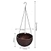 QEESTARS 2 pcs Round Plastic Resin Chain Basket Hanging Planter Hanging Flowers and Plants,Growers Hanging Planter Decor Pot with Watering Can