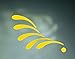 Flowing Rhythm Yellow Hanging Mobile - 18 Inches - Handmade in Denmark by Flensted