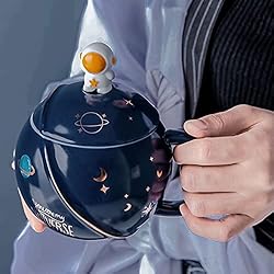 HwaGui - Cute Astronaut Mug With Lid And