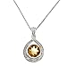 Sterling Silver Citrine Pendant (1.30 CT) With 18 Inch Chain