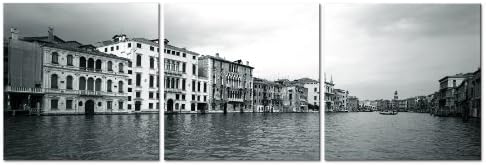 VENICE Ready to Hang 3 panel set Modern Wall Art Print Mounted on Fiberboards/Better than Canvas Prints (8"x8"x0.4"(each panel)X3Panels)