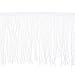 Juvale White Polyester Fringe Tassel Lace Trim, 6 inches x 49 Feet