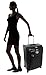 Kathy Van Zeeland Croco PVC Designer Luggage - Lightweight Expandable 28 Inch Suitcase for Women - Large Durable Bag with 4-Rolling Spinner Wheels (Black)