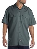 Dickies Men's Short-Sleeve Work Shirt, Lincoln Green, Large