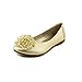 Girls Flats with Crystal Bead Bow (2, Ivory)