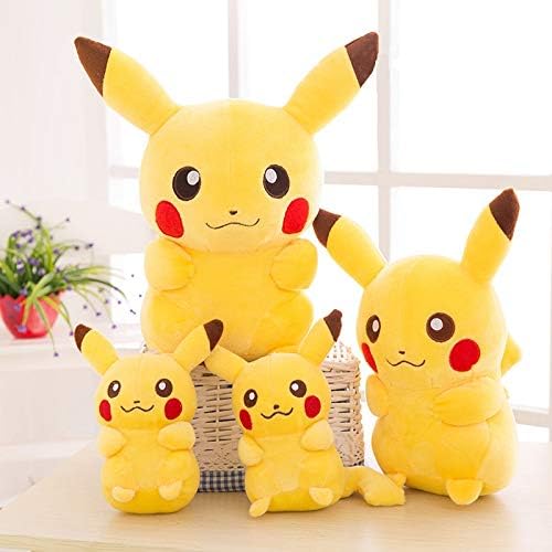 PAPWELL Pikachu Toy 8 - 17.7 inch Hot Toys Pokemon Soft Stuffed Plush Christmas Halloween Birthday Collectable Gift Big Collectible Cute Large Collectibles Gifts for Kids Children (1pcs - 8")