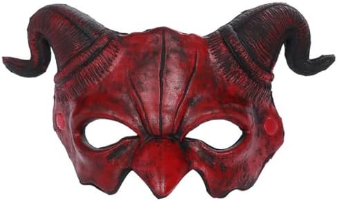 Amazon.com: Mzztino Demon Mask Halloween Devil Half Face Scary