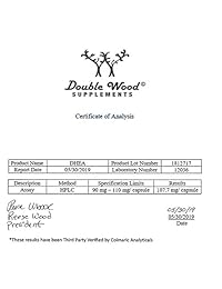 DHEA 100mg - 180 cápsulas - Tercero partido probado, fabricado en los Estados Unidos...