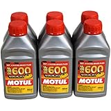 Motul (6 Pack) 100949 8068HL RBF 600 Factory Line Dot-4 100 Percent Synthetic Racing Brake Fluid - 500 ml