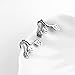 JASSINS Women Silver Plated Leaf Ear Cuff Earrings Clip On Wrap No Piercing Personality