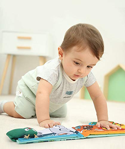 beiens Animal Theme My Quiet Books - Soft Activity Books for Baby /Toddler Learning Story Book Life Education, Learning to Sensory Book & Identify Skill Boys and Girls, Baby Book , Cloth Book