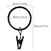 JIOCLIP Curtain Rings with Clips - 1.41'' Interior Diameter, Strong Metal Decorative Drapery Window Curtain Ring with Clip, Set of 40(Black)