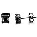 Jstyle Stainless Steel Black Stud Earrings for Men Women 20G Cubic Zirconia Black Earrings Studs for Sensitive Ears Hypoallergenic CZ Surgical Steel Earrings Pierced 4mm