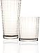 Circleware Windowpane Huge Set of 16, Heavy Base Drinking Glasses and Whiskey Cups Home & Kitchen Entertainment Glassware for Water, Beer, Juice, Ice Tea, Beverage Gifts, 8-16oz & 8-13oz